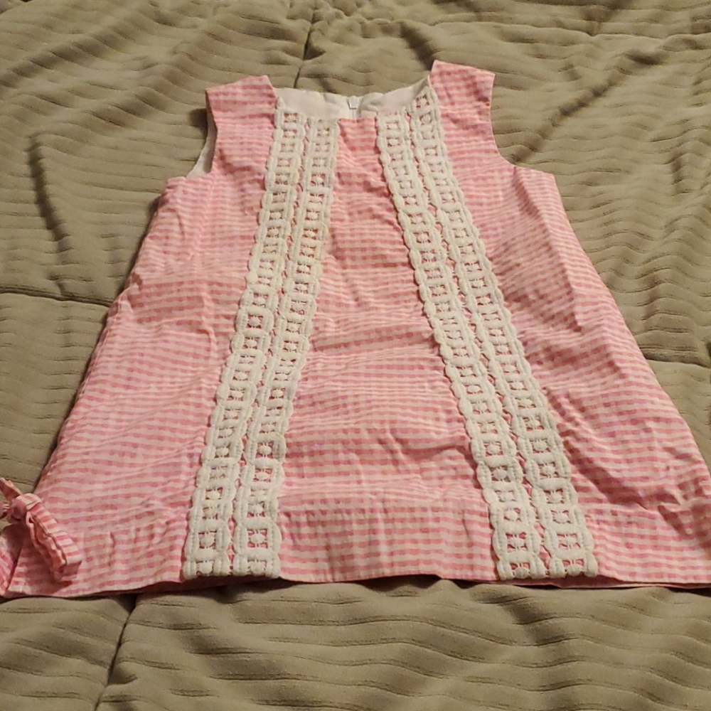 Bright pink and white 2t Lilly dress
